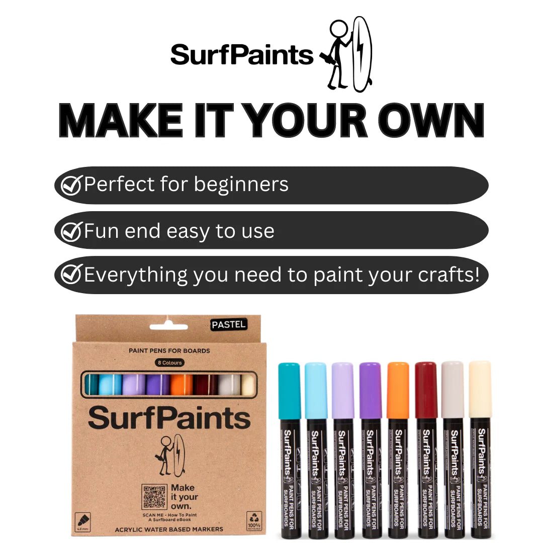 Surf Paint - Pastel Acrylic Paint Pens - Size 4mm Bullet Nibs